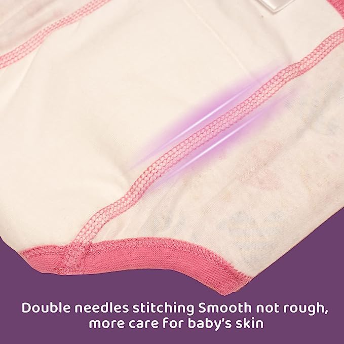 Moppets Cotton Baby Girls Potty Training Pants/Padded Panty Nappy (TRAINER 2-3 Yrs) PACK OF 4 - Image 4