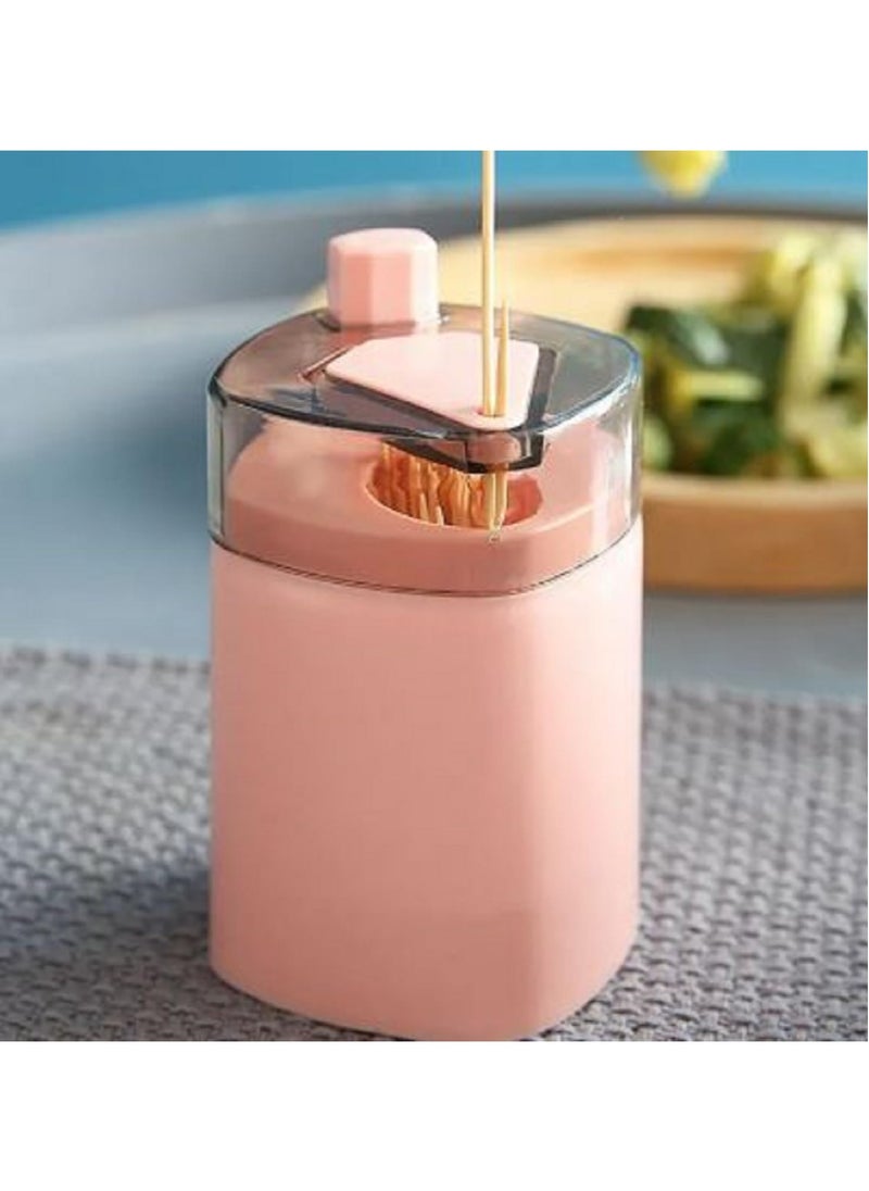 LIMITLESS Toothpick Holder Pop-up Toothpick Automatic Dispenser, Telescopic, Portable Toothpic Storage Organiser Box for Kitchen, Restaurant, Hotel, Office (Blue)  - Image 2