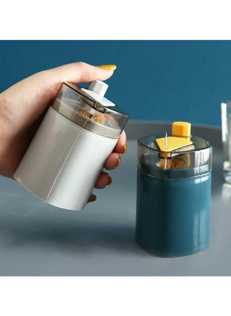 LIMITLESS Toothpick Holder Pop-up Toothpick Automatic Dispenser, Telescopic, Portable Toothpic Storage Organiser Box for Kitchen, Restaurant, Hotel, Office (Blue)  - Image 4