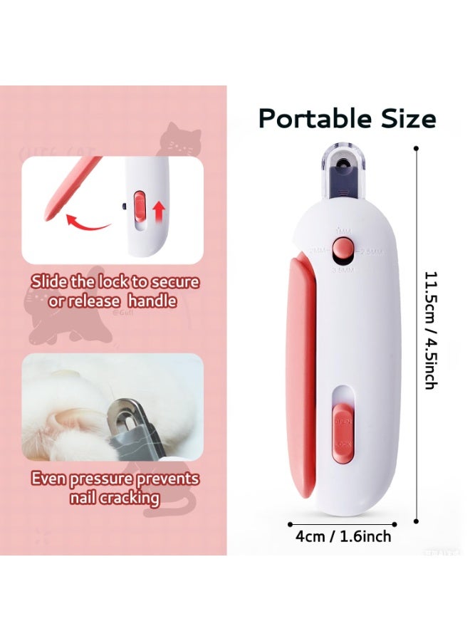 راويي Cat Nail Clipper مع ثقب تقطيع ثلاثي الحجم قابل للتعديل وملف أظافر مخفي. مقطع أظافر القدم الآمن للقطط والقطط الداخلية. - Image 2