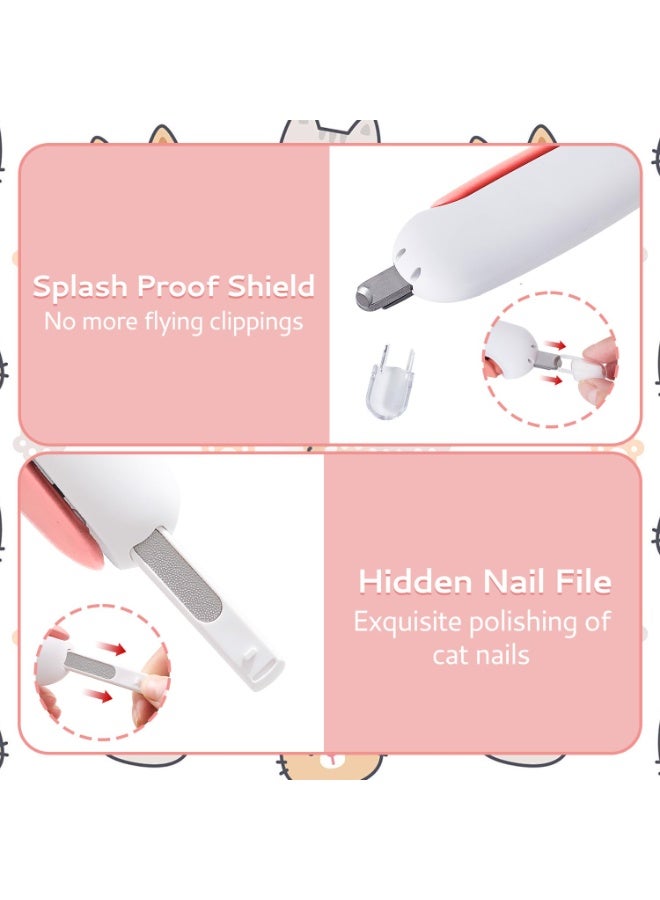 راويي Cat Nail Clipper مع ثقب تقطيع ثلاثي الحجم قابل للتعديل وملف أظافر مخفي. مقطع أظافر القدم الآمن للقطط والقطط الداخلية. - Image 3