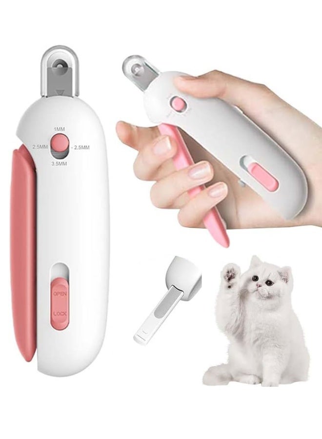 راويي Cat Nail Clipper مع ثقب تقطيع ثلاثي الحجم قابل للتعديل وملف أظافر مخفي. مقطع أظافر القدم الآمن للقطط والقطط الداخلية. - Image 1