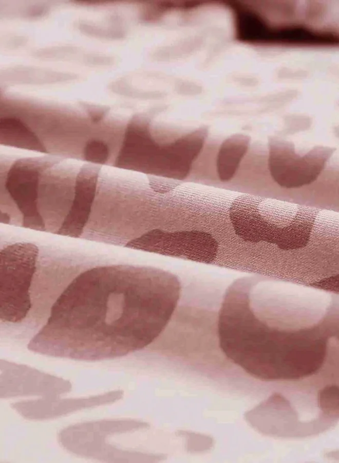 Take Two  Pink Leopard Print Top and Pyjama Set for Women | Best Price UAE