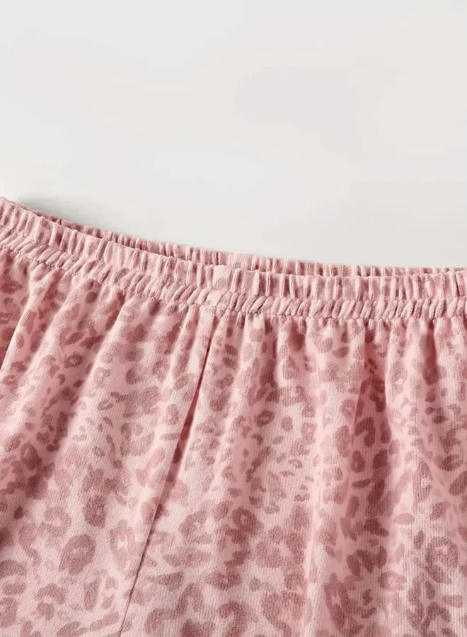 Take Two  Pink Leopard Print Top and Pyjama Set for Women | Best Price UAE