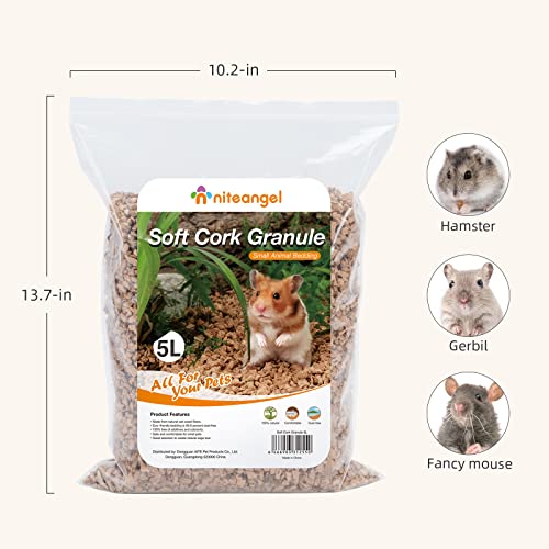Niteangel Natural CocoCork Hamster Bedding Pet Litter for Dwarf Syrian Hamsters Gerbils mices Degus or Other Small Animal - Image 3