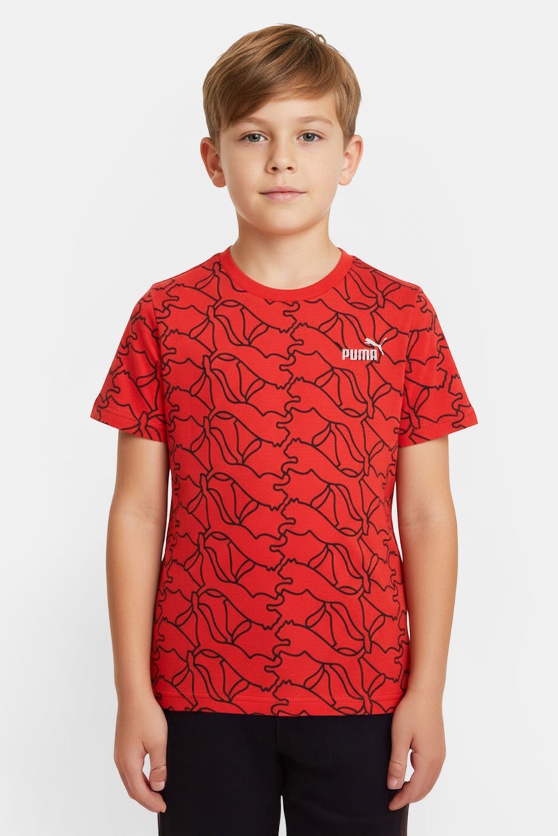 PUMA Kids Boy Sportswear Fit Short Sleeve Outdoor T-Shirt, Multicolor - Image 1