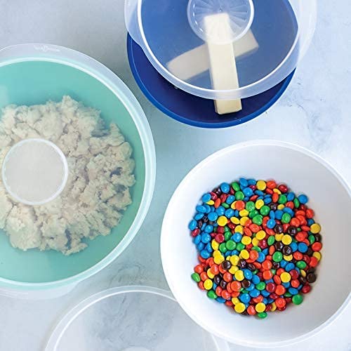 KIRFIZ KIRFIZ 3 pcs Mixing Bowl with Airtight Lid Plastic Bowl with Lid Salad BowlFood Serving Bowls Melamine BowlsNesting Bowls for Home Outdoor Indoor Kitchen  - Image 3