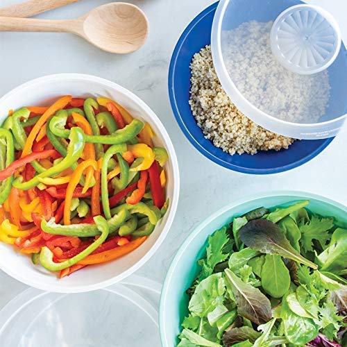 KIRFIZ KIRFIZ 3 pcs Mixing Bowl with Airtight Lid Plastic Bowl with Lid Salad BowlFood Serving Bowls Melamine BowlsNesting Bowls for Home Outdoor Indoor Kitchen  - Image 5