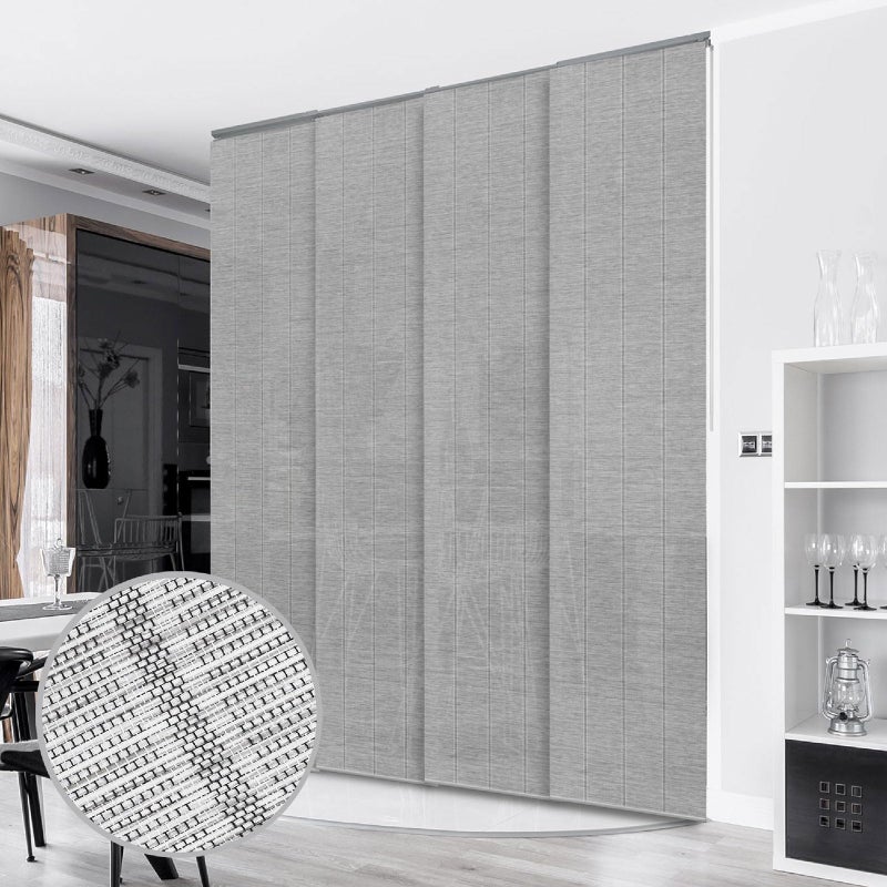 GoDear Design GoDear Design Adjustable Sliding Panel Hanging Room Dividers 458 86 W x 96 H Extendable Vertical Blinds for Sliding Glass Doors Closet Door Blinds Trimmable Fabric Panel Curtain Shades Airo 