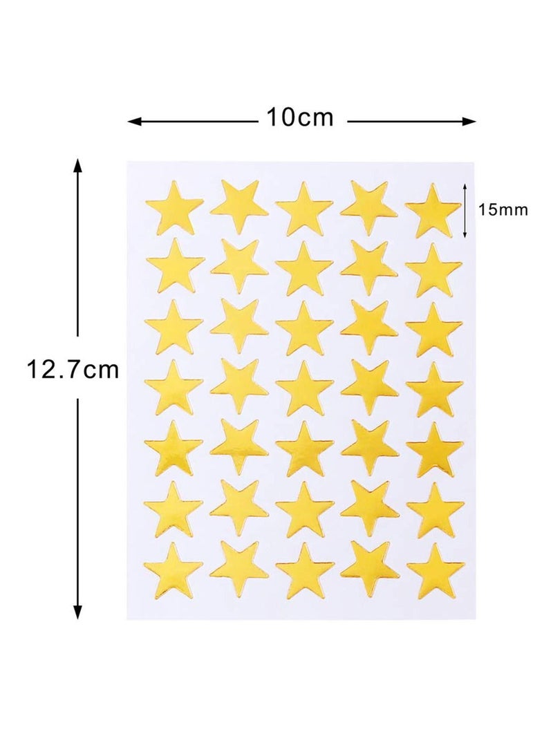 سيوسي ملصقات النجوم، ملصقات مكافآت النجوم ذاتية اللصق للأطفال، ملصقات النجوم لمخطط المكافآت - الاستحقاق - مخططات للأطفال والمعلمين باللون الذهبي، 70 ورقة 2450 قطعة - Image 4
