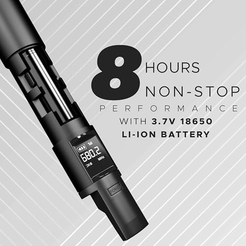 DIGIMORE Dual Wireless Microphone System | 324ft Range | Metal Body | Cardioid Pickup | XLR Bal + 6.35mm UnBal Outs | for Singing, Live Events, Church, DJ & Karaoke (D-310 Pro) - Image 5