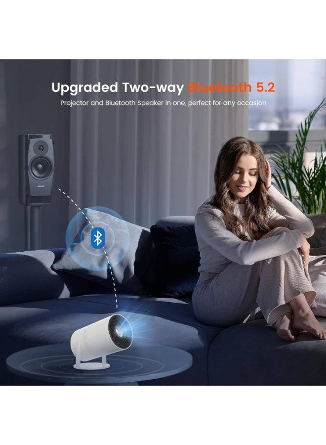 HY300 Pro Ultra Portable Projector 4K WiFi 6 BT 5.2 Upgraded Portable Projector Full HD Supported for Phone/PC/TV/HDMI /PS5 /Laptop Auto Keystone Home Theater 180° Rotation - Image 5