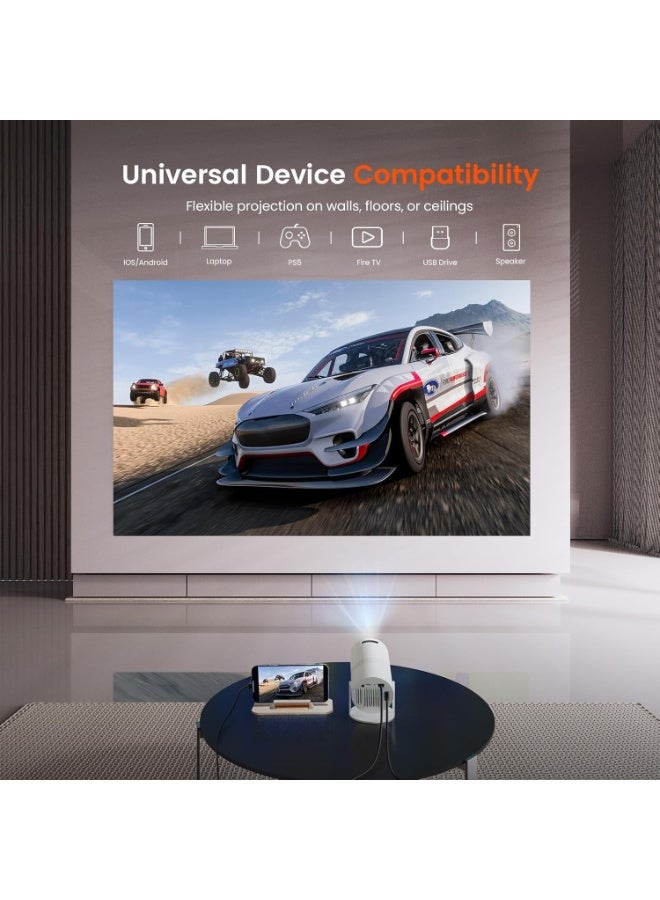 HY300 Pro Ultra Portable Projector 4K WiFi 6 BT 5.2 Upgraded Portable Projector Full HD Supported for Phone/PC/TV/HDMI /PS5 /Laptop Auto Keystone Home Theater 180° Rotation - Image 4