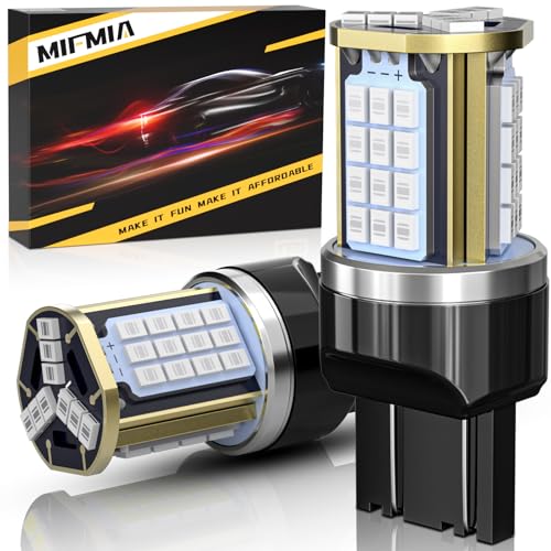 MIFMIA 7443 LED Bulb Red for Brake Lights, 500% Brighter 7440 7441 7444 7443R T20 W21W High Power 45-SMD Chipsets LED Stop Tail Brake Lights (Upgraded, Pack of 2) - Image 1