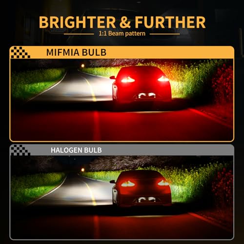 MIFMIA 7443 LED Bulb Red for Brake Lights, 500% Brighter 7440 7441 7444 7443R T20 W21W High Power 45-SMD Chipsets LED Stop Tail Brake Lights (Upgraded, Pack of 2) - Image 3
