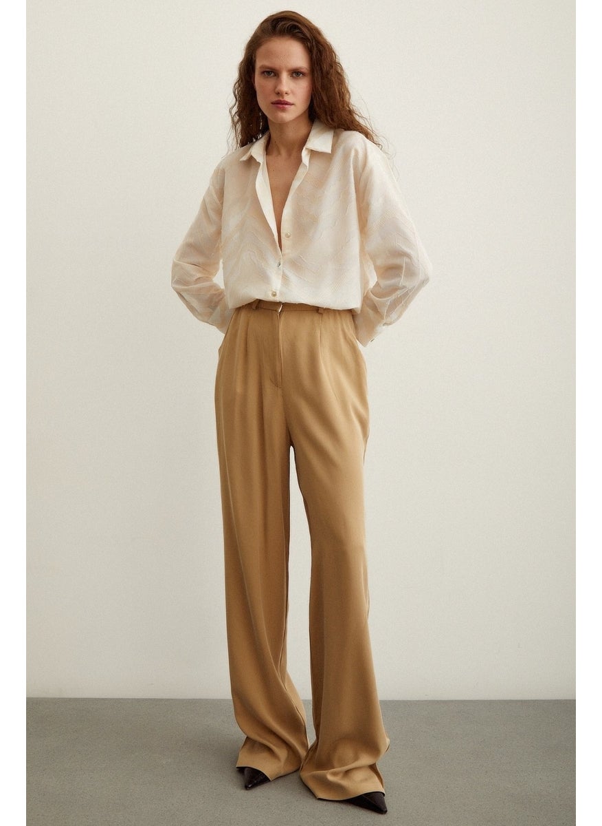 Never More Viscose Flamed Shirt Cream  - Image 5