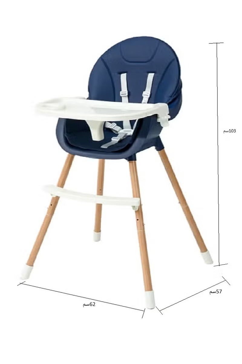 Baby 4 in 1 Baby High Chair, Booster Seat for Feeding Chair with Rocker, Storage, Reclining, Tray Footrest and  High Chair for Toddlers 6 Months to 4 Years Old - Image 3