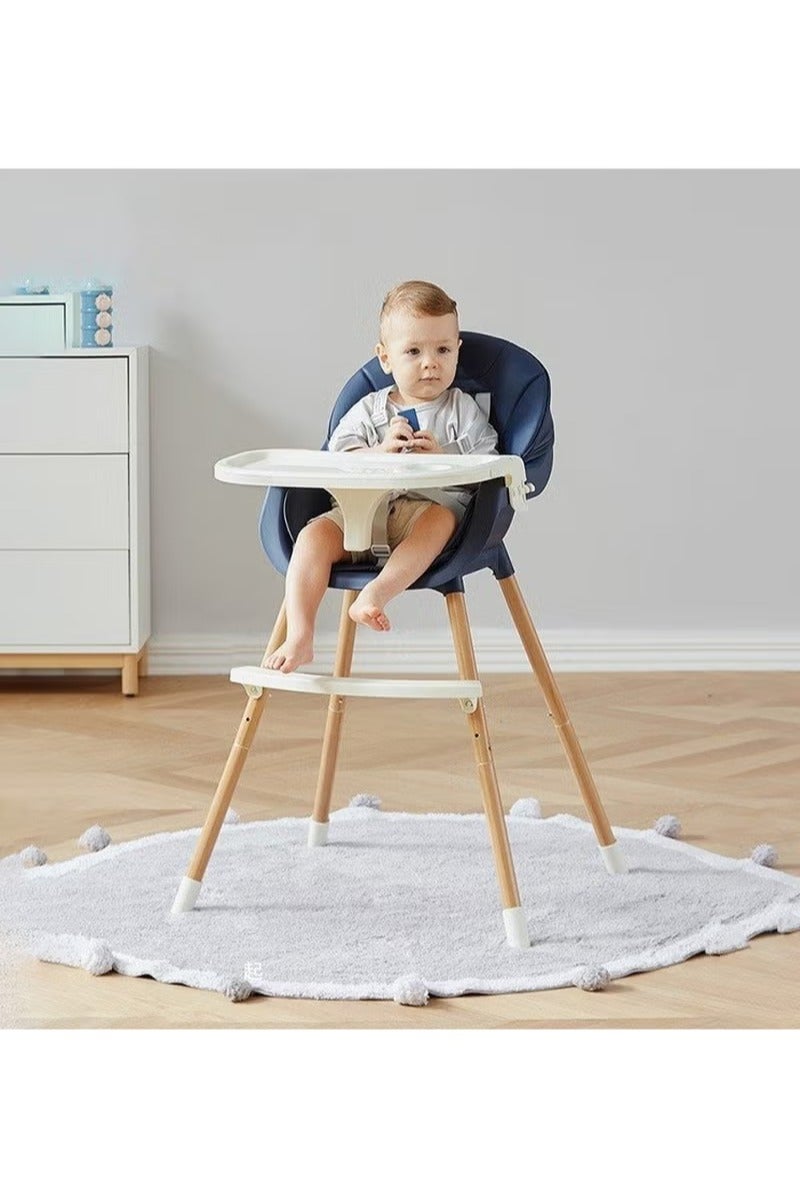 Baby 4 in 1 Baby High Chair, Booster Seat for Feeding Chair with Rocker, Storage, Reclining, Tray Footrest and  High Chair for Toddlers 6 Months to 4 Years Old - Image 1