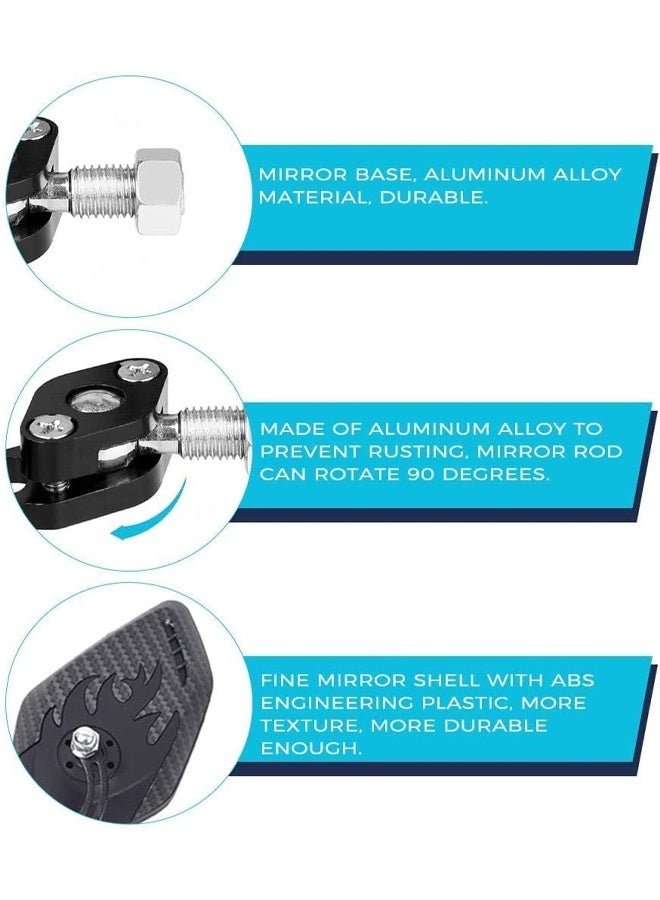 DUNISO عبوة من 2 مرايا دراجة، مرآة خلفية للدراجة، مرآة دراجة قابلة للطي تدور 360 درجة، مناسبة للدراجات، الدراجات الكهربائية، الدراجات الجبلية - Image 5