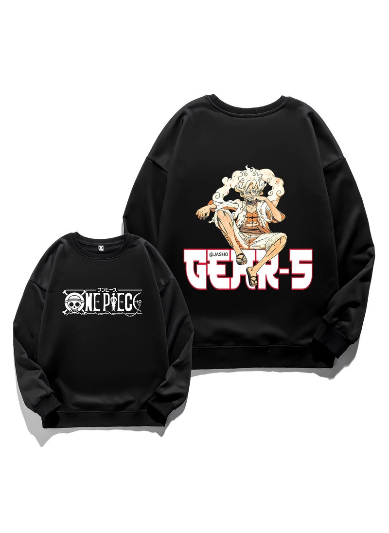 KUYING New One Piece Retro Washed Round Neck Hoodie  - Image 1
