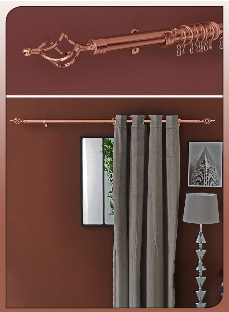 DBLEW Antique Roman Window Covering Curtains Rod Blinds Pipe Extendable 150 To 300cm Sunshades Pole Drapery Rail Hardware Adjustable With Round Ball Finials Set 3cm Diameter For Home And Office Decor  - Image 2