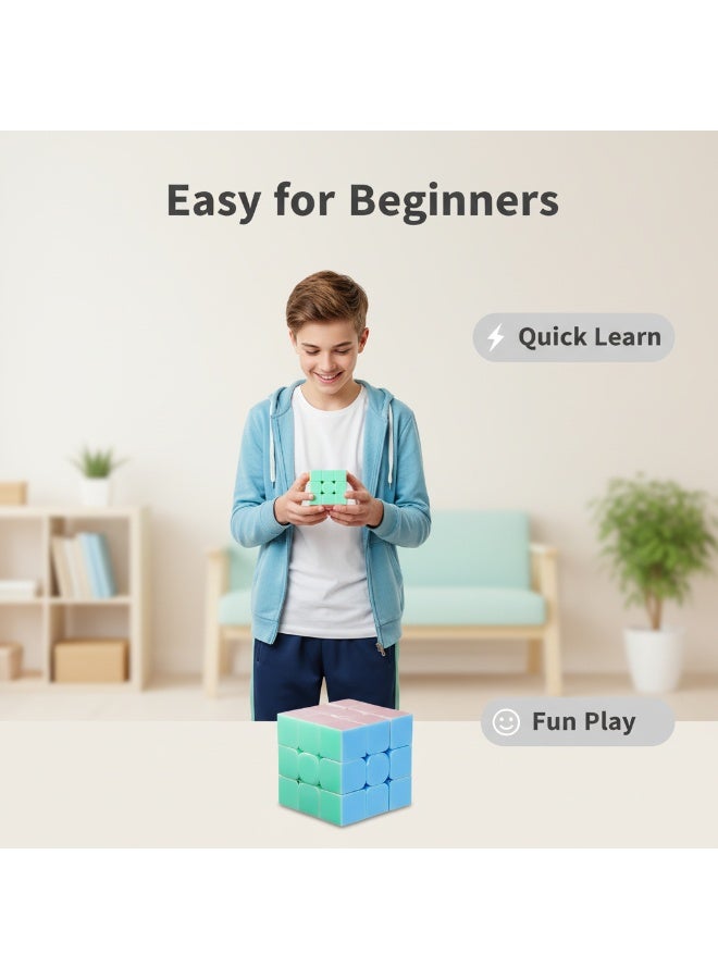 Speed Cube 3x3 for Kids - Educational Learning Toy, Safe Plastic, Eco-Friendly, Speed Cube for Beginners, Early Childhood Development - Image 4