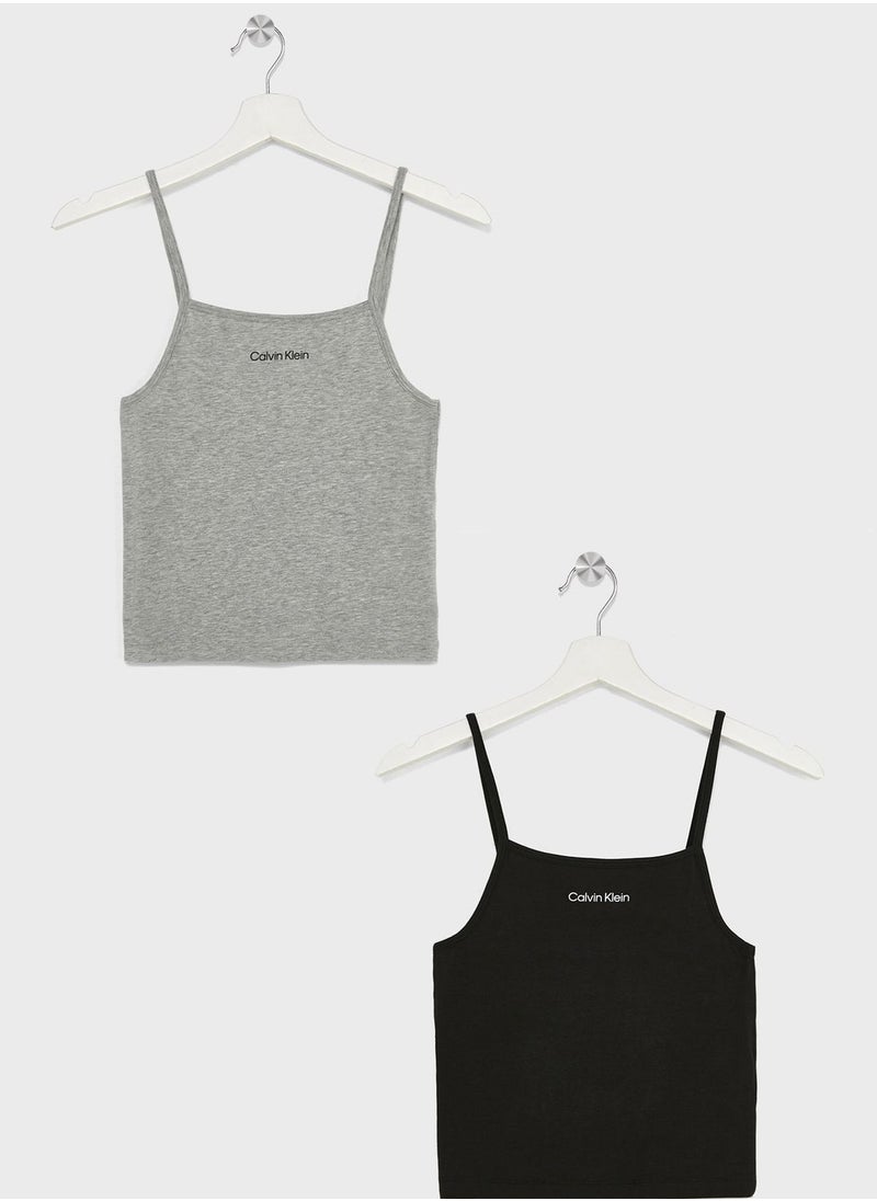 Calvin Klein Jeans - Kids 2 Pack Logo Vest - Image 1