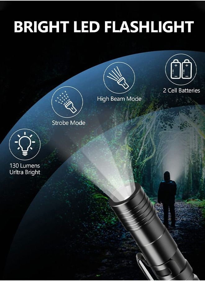 GROIC - 13 IN 1 Tactical Pen Multitool Pen Gear EDC Survival Pen LED Flashlight Multitool Pen Cool Gadgets with Compass, window hammer, flint, screwdriver, whistle, etc - Image 1