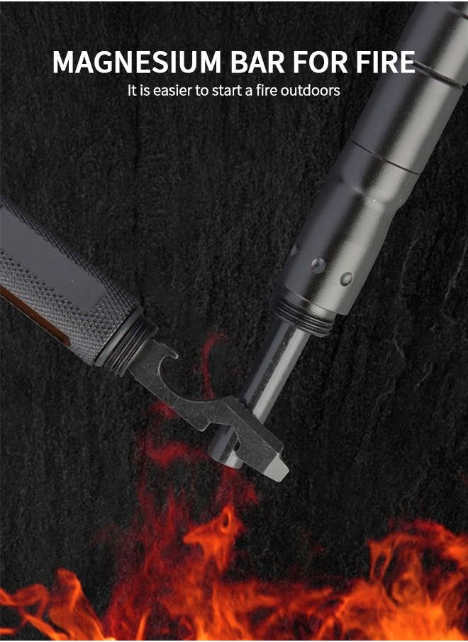 GROIC - 13 IN 1 Tactical Pen Multitool Pen Gear EDC Survival Pen LED Flashlight Multitool Pen Cool Gadgets with Compass, window hammer, flint, screwdriver, whistle, etc - Image 1