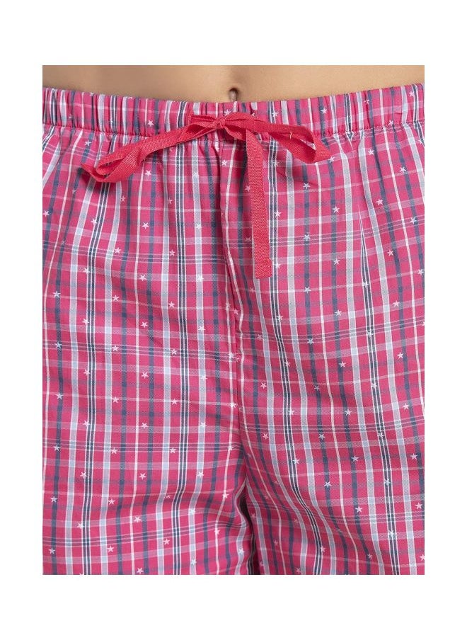 JOCKEY Jockey RX15 Women Super Combed Cotton Woven Relaxed Fit Checkered Shorts with Side Pockets  - Image 5