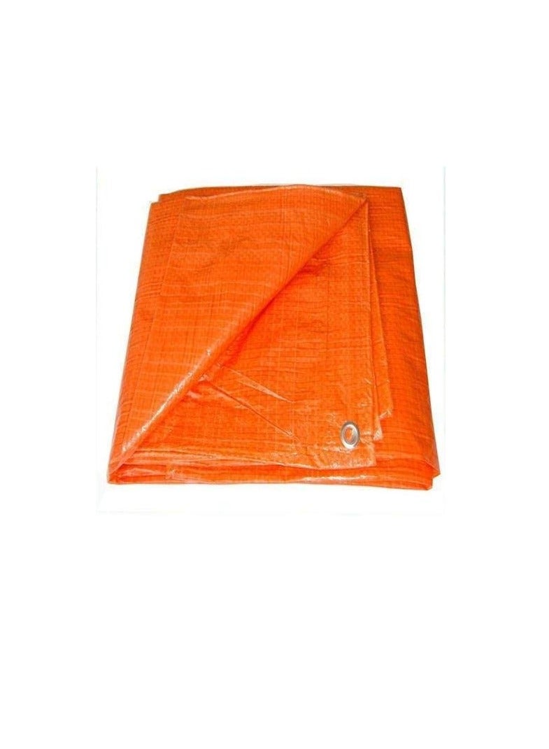 غطاء أرضي مقاوم للماء غطاء خيمة مأوى غطاء مطر مقاوم للغبار غطاء مشمع (50 × 50 ، برتقالي) - Image 1