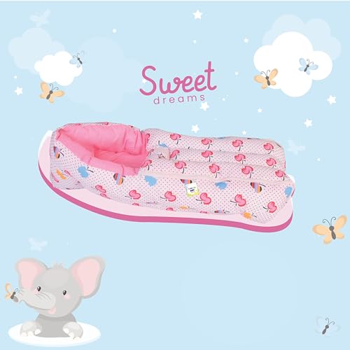Toddylon Baby Bags 3 in 1 Bed | Wrapper | Newborn Boys Girls | Wearable Blankets | Cotton (0-6 Months) Pink - Image 2
