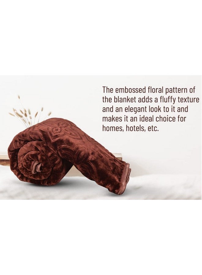 Goyal's Super Soft Mink Single Bed Blanket 500 TC, 63 x 85 Size - Walnut Brown - Image 3