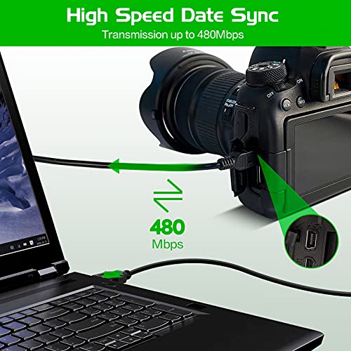 Inovat Replacement 5 FT USB Computer MAC Data Sync Charger Cable Cord for Western Digital WD Elements 2TB 3TB USB 2.0 Desktop External Hard Drive - Image 5