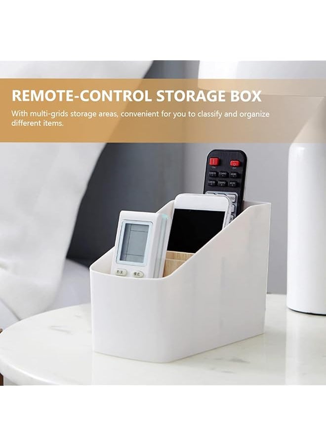 X spring Remote Control Storage Box Pen Pencil Holder Nightstand Desktop Tv Remote Holder For Phone Mount Mobile Holder Tv Stand Desktop Storage Case Abs Trash Box Household Office  - Image 3