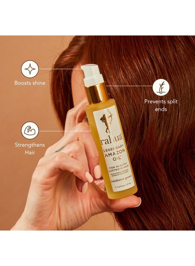Rahua Legendary Amazon Hair Oil, 1.6 Fl Oz, Organic Plant Based Hair Care High Shine Oil for Frizz Control, Split Ends, Flyaways, Nourish & Strengthen for Soft Hair, Lightweight, For All Hair Types - Image 3