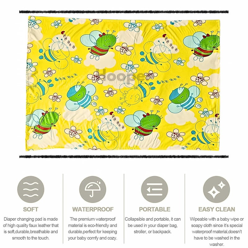 Hooper Water Proof Bed Protector for Baby Urine - Plastic Sheet for Bed Wetting -Thin, Soft, Easy to Fold & Carry, Large Size, 1 Piece, Assorted Trendy Prints, Design 1 - Image 5