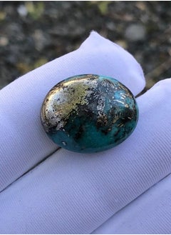 HADI Natural Turquoise with Pyrite - 27 carats - 20x16mm  - Image 2