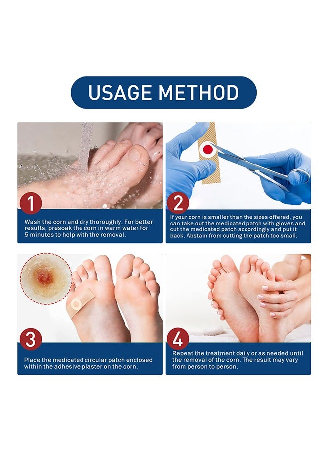 SOUTH MOON - 24 Pcs Foot Corn Removal Plaster,Natural Ingredients,Foot Care Expert,Calluses Plantar Treatment,Relief Pain From Calluses, Corns, Blisters, Heel Frictions - Image 1
