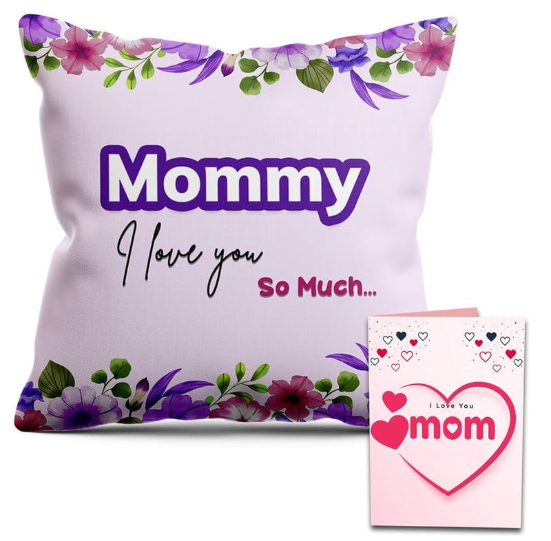 TrendoPrint Cushion Cover with Filler 12x12 inches | Greeting Card Gift Hamper for Mother's Day, Anniversary, Birthday & Any Occasion (MD28) - Image 1