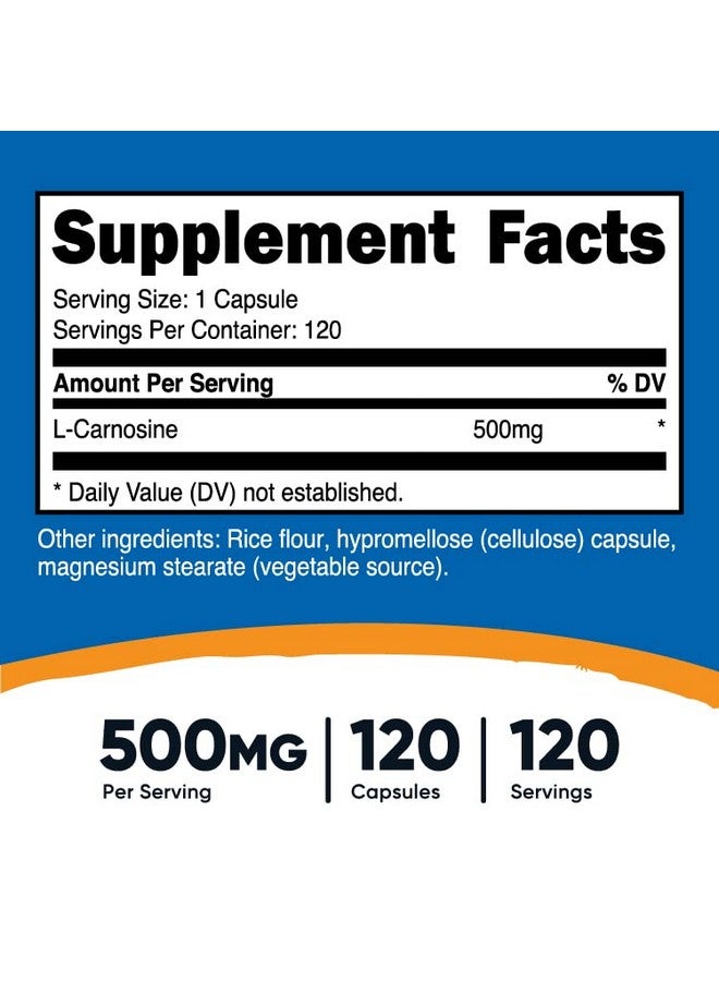 Nutricost L Carnosine 500Mg 120 Capsules Gluten Free & Non Gmo - Image 3