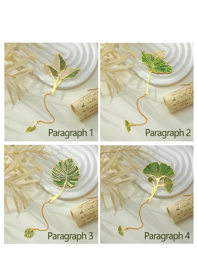 4 قطع من علامات مرجعية على شكل ورقة شجر مع دلاية بشراشيب، علامات مرجعية معدنية على شكل وردة اوراق الجنكة، علامات كتب جمالية للنساء ومحبي الكتب والطلاب والمعلمين ومستلزمات المدرسة والمكتب - pzsku/Z266A250110E6243E0D66Z/45/_/1724300522/ebb2bcb5-6d5b-47bd-9351-5093ef26f4bf