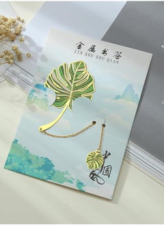 Generic 4 Pcs Leaf Bookmark with Tassel Pendant, Leaf Vein and Ginkgo Leaves Metal Bookmarks, Aesthetic Book Markers for Women, Book Lovers, Students, Teachers, School and Office Supplies  - Image 3