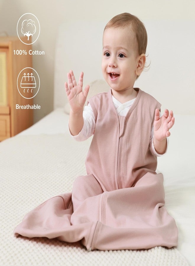 JELLYMONI Baby Sleep Sack 6-12 Months 100% Cotton Wearable Blanket, 0.5 TOG Soft Lightweight Toddler Sleeping Sack 3 Pack 2-Way Zipper Newborn Sleep Sacks - Image 3