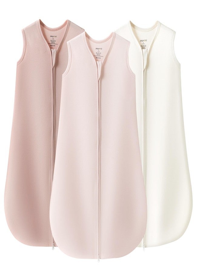 JELLYMONI Baby Sleep Sack 6-12 Months 100% Cotton Wearable Blanket, 0.5 TOG Soft Lightweight Toddler Sleeping Sack 3 Pack 2-Way Zipper Newborn Sleep Sacks - Image 1