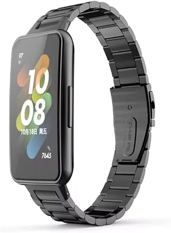 Next Next store Metal Strap Compatible with Huawei Honor Band 7 Stainless Steel Adjustable Strap Fashion