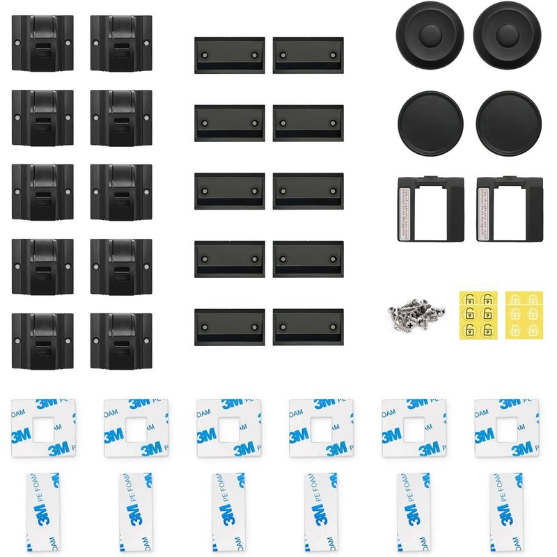 Dokon Child Safety Magnetic Cupboard Locks, 2 Keys & 10 Locks, Bonus Instruction Video, Easy Install in Seconds, Baby Safety Locks for Cabinets and Drawers, No Screws or Drilling - Image 2