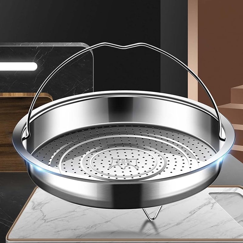 سلة بخارية من الفولاذ المقاوم للصدأ بمقبض مقاس أ سهلة التنظيف رف طهي - Image 4