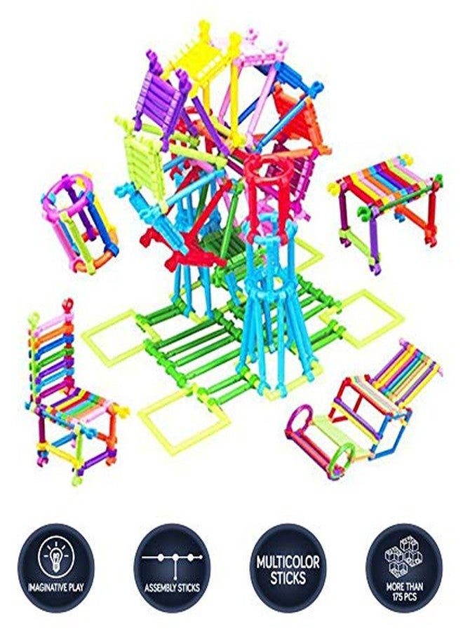 URM Expert Building Stick Blocks for Kids, 98 Pieces Blocks. let Your Kid Make Everything he/she Dreams of. Improves Logical Thinking and Cognitive Skills of Kids - Image 2
