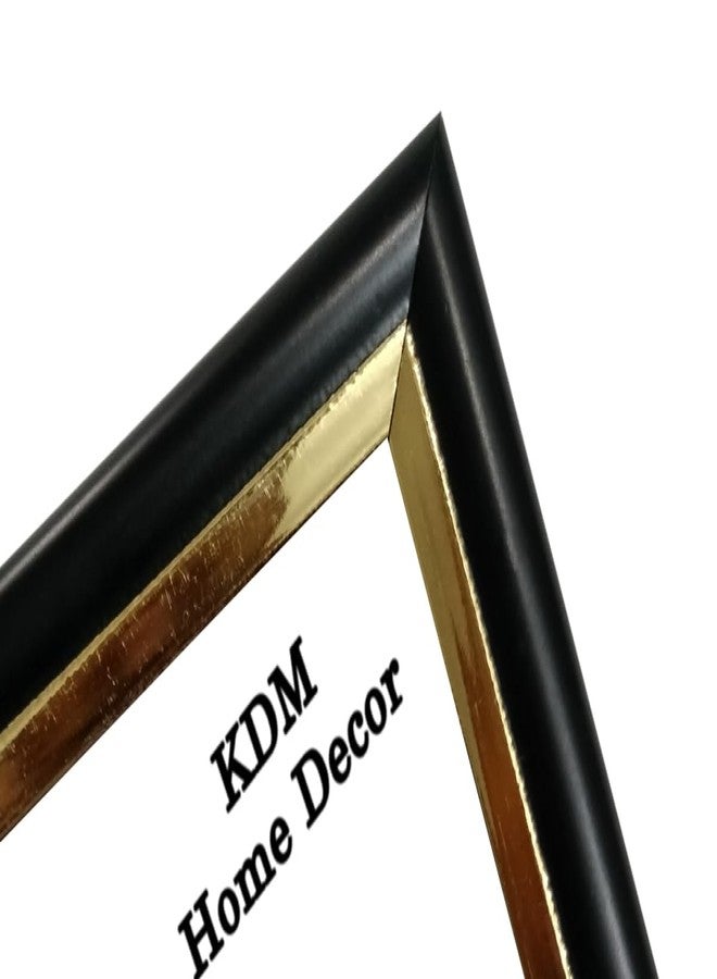 KDM HOME DECOR إطار صور وشهادات بحجم A4 من KDM HOME DECOR، مناسب لتزيين المنزل، غرفة المعيشة، المكتب، أو كهدية (8.2 × 11.6 بوصة)، تصميم منحني، لون أسود - Image 3